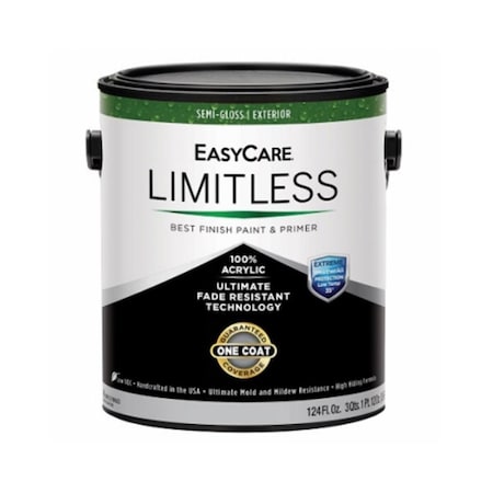 Gourmetgalley 1 gal EasyCare Limitless Exterior Latex House Semi-Gloss Paint & Primer White GO3859132